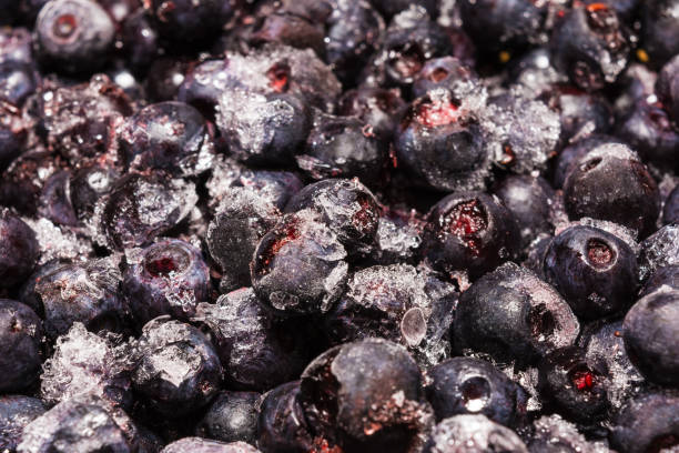 istock frozen blueberries covered with ice crystals, food background 979528856