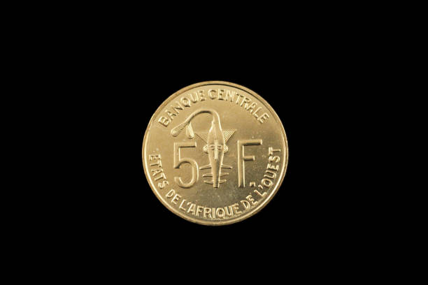 istock Golden 10 West African Franc coin 979562114
