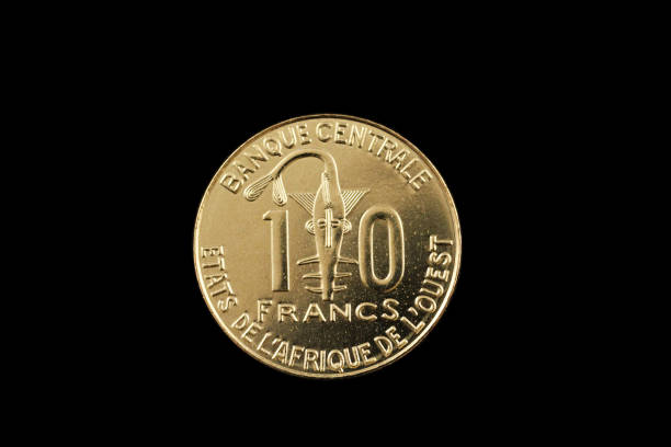 istock Golden 10 West African Franc coin 979562126