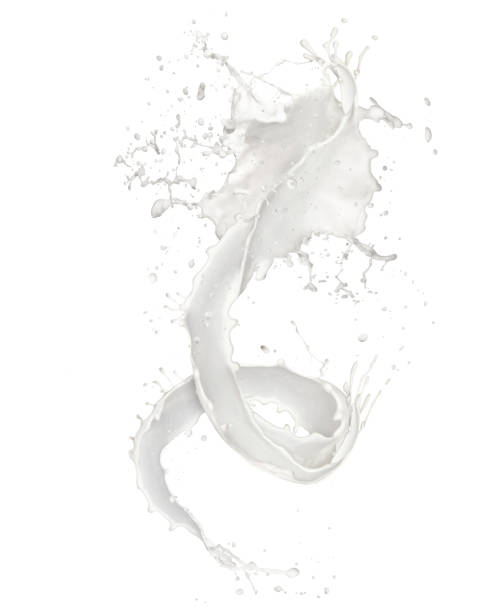 istock Abstract splash of milk isolated on white background. 979563132
