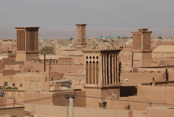 istock Roofs of old Yazd featuring traditional wind towers 979570600