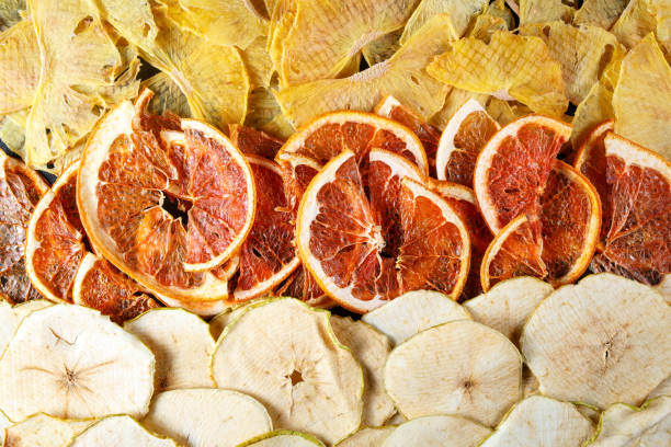 istock Dry slices of orange, grapefruit and apples. 979575694