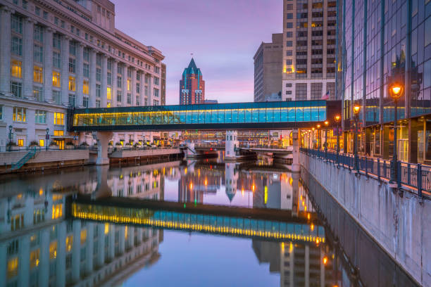 istock Downtown skyline with Buildings in Milwaukee USA 979620322