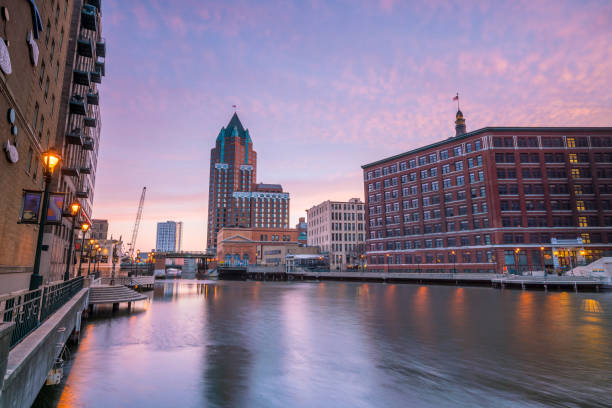 istock Downtown skyline with Buildings in Milwaukee USA 979620344