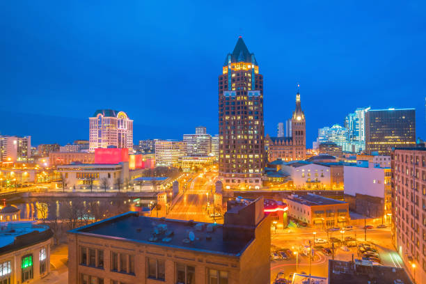 istock Downtown skyline with Buildings in Milwaukee USA 979620370