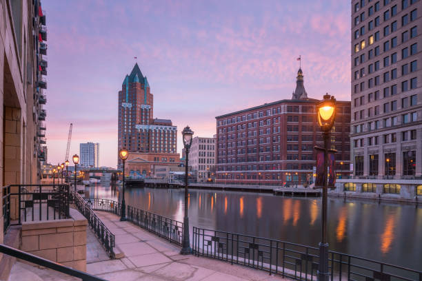 istock Downtown skyline with Buildings in Milwaukee USA 979620372