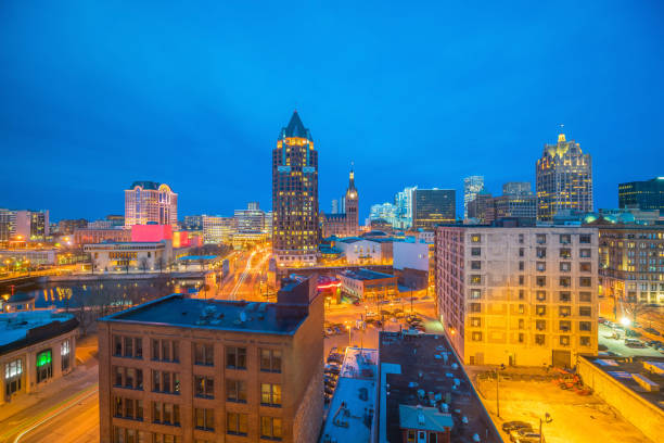 istock Downtown skyline with Buildings in Milwaukee USA 979620376