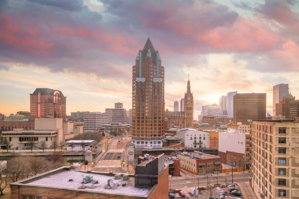 istock Downtown skyline with Buildings in Milwaukee USA 979620388