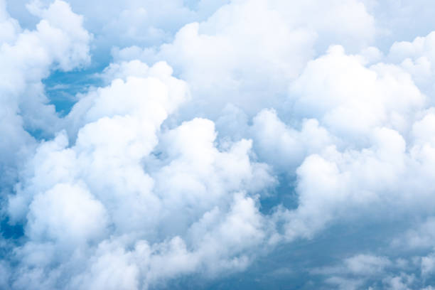istock Big Blue sky and Cloud Top view from airplane window,Nature background. 979647908