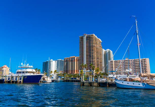 istock Yacht Marina at Condo Building 979654082