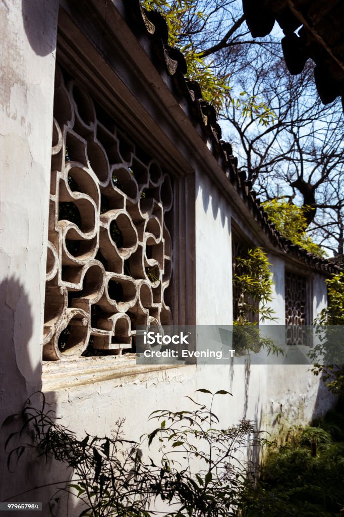 Suzhou zhuozheng park Architectural Column Stock Photo