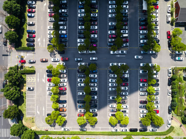 istock Aerial view of a parking lot 979658246