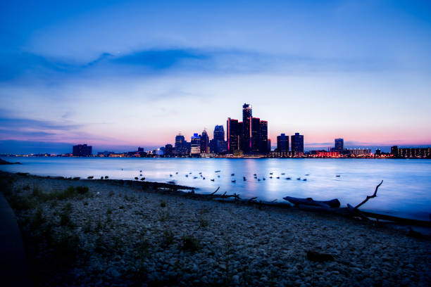 istock Detroit Skyline - Dusk 979703420