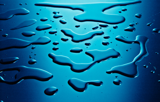 Water droplets make an impact when hitting the surface