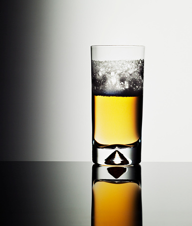 The glass is clear, the background and the image are separated.