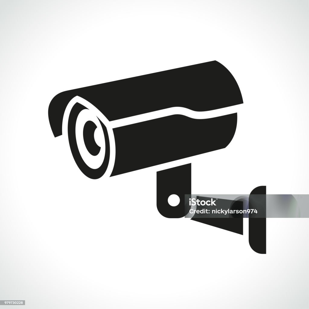 cctv camera on white background Illustration of cctv camera on white background Security Camera stock vector