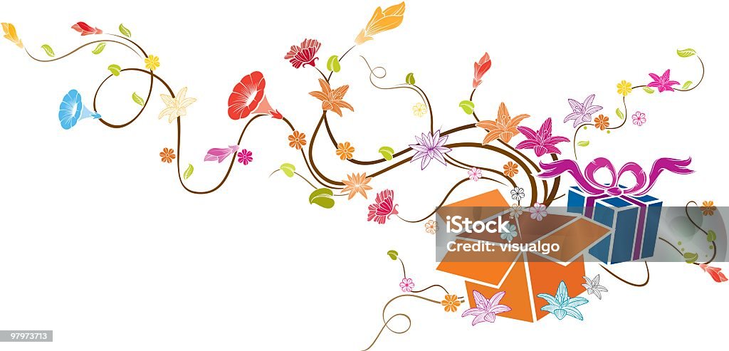 Gift Box Abstract Gift Box Stock Illustration - Download Image Now - Abstract, Bud, Color ...