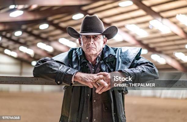 Ranch Owner At His Farm Stock Photo - Download Image Now - Rancher, Cowboy, Horse