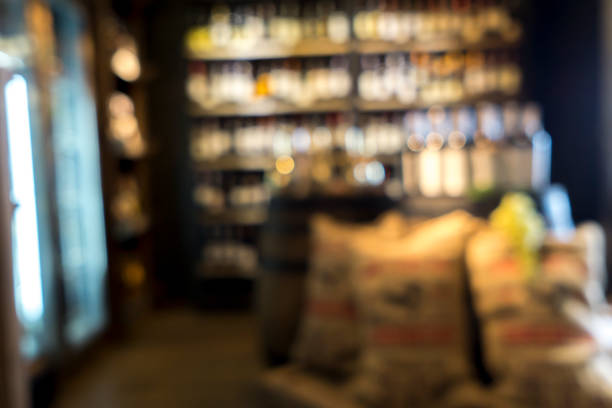 istock Blurred image of liquor shop 979752898