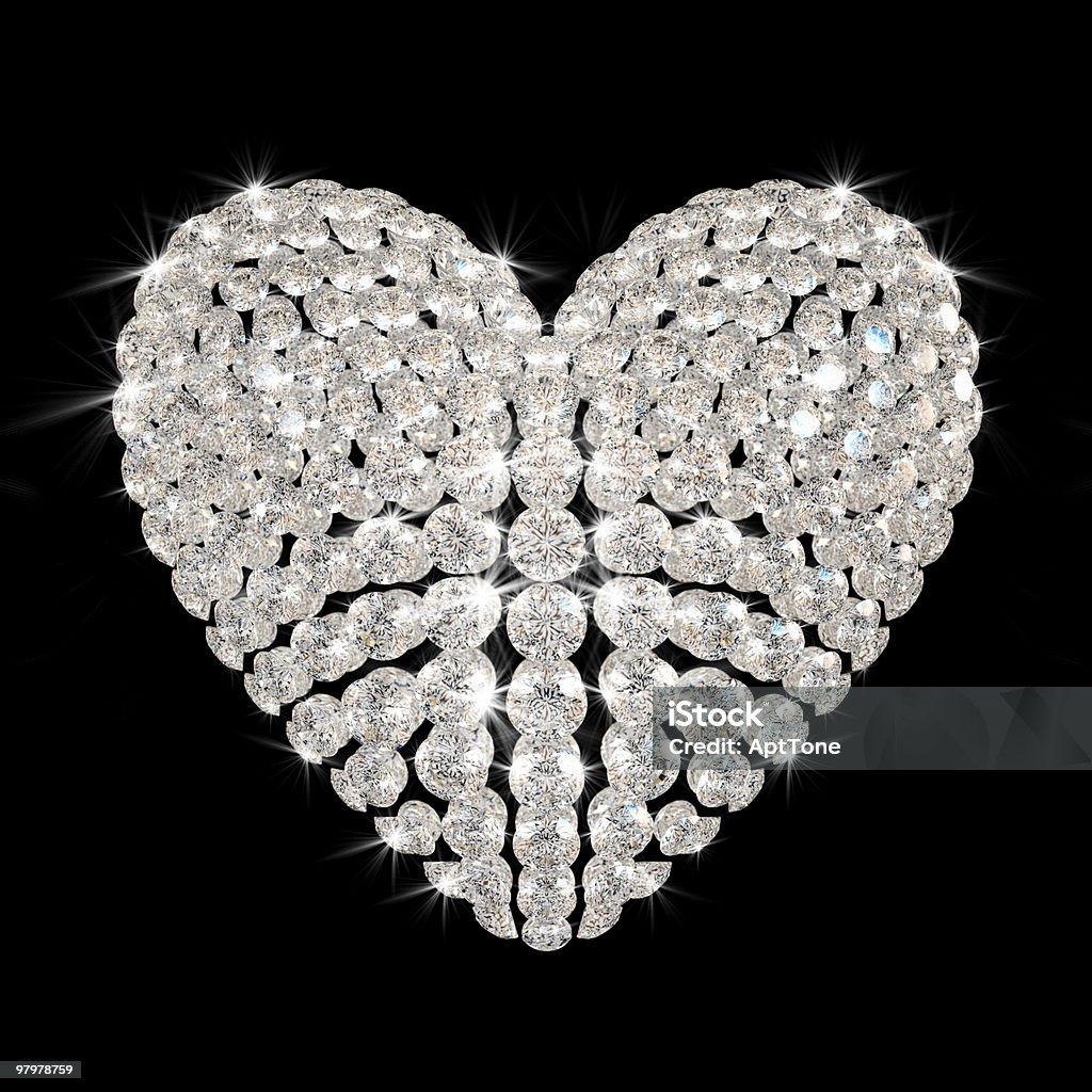 diamond's heart  Crystal Stock Photo