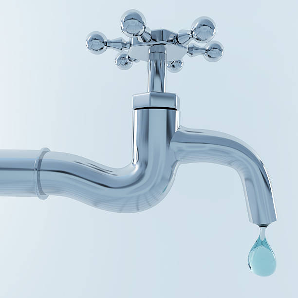 istock 3d tap with drop of water 97979858