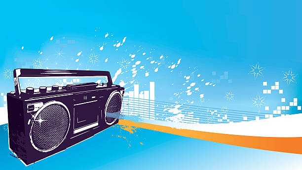 ilustraciones, imágenes clip art, dibujos animados e iconos de stock de radio cassete fondo - modern rock old backgrounds old fashioned