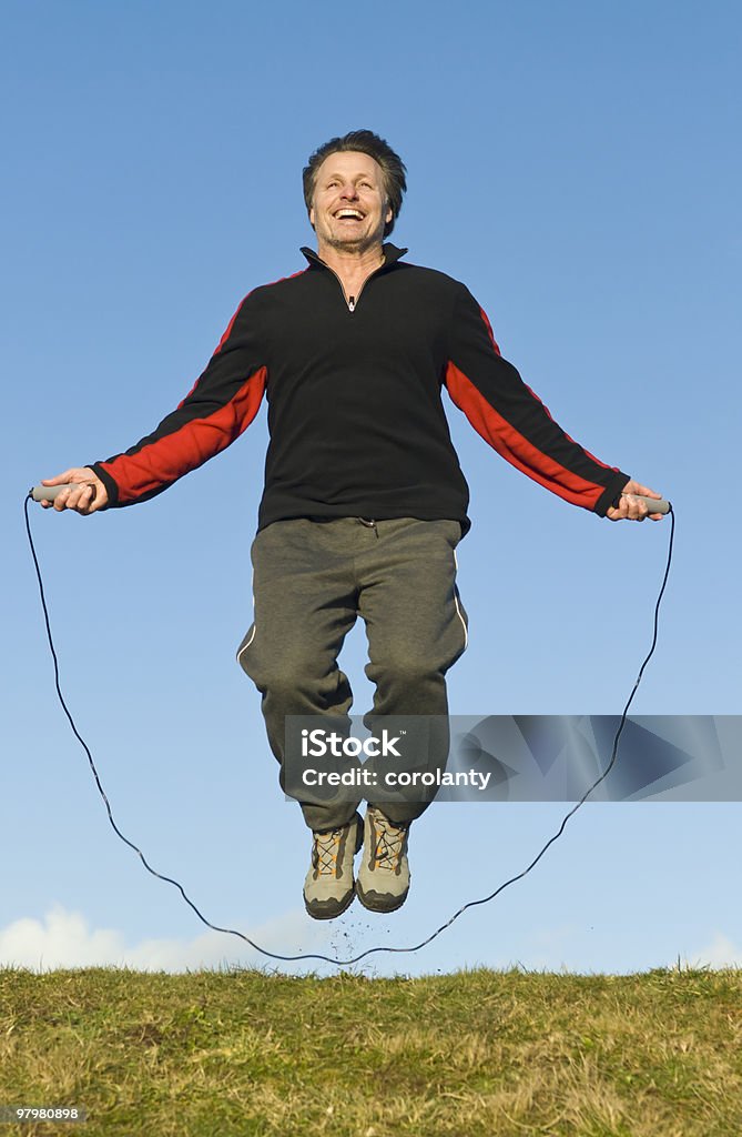 man skipping  Jump Rope Stock Photo