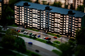 modell-der-wohnviertel-mit-h%C3%A4user-u
