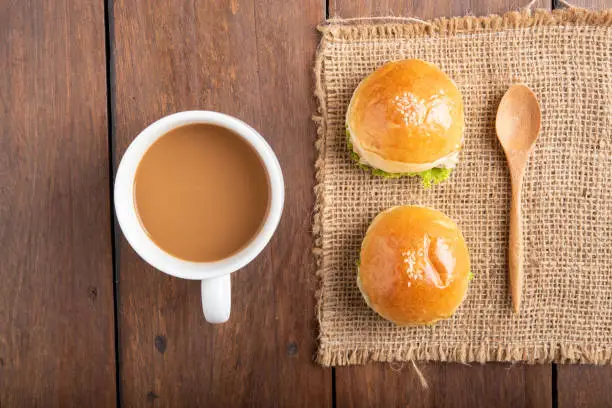 tuna mini burger on table