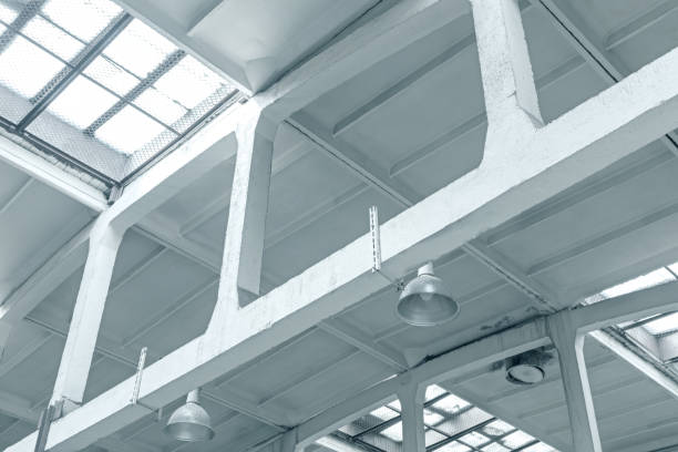 istock industrial roofing with trusses and top lightning 979891808