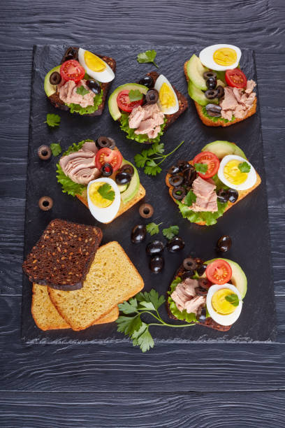 istock tuna sandwiches on a slate board 979897622