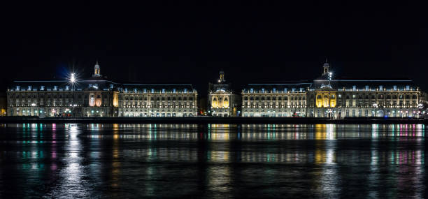 istock Bordeaux city docks, by night. 979899942