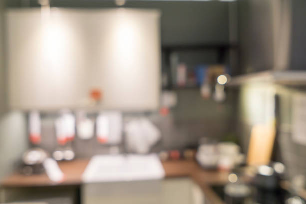 istock Blurred image of kitchen interior for background uses 979900158