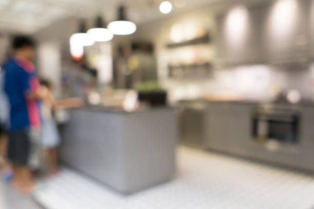 istock Blurred image of kitchen interior for background uses 979900320