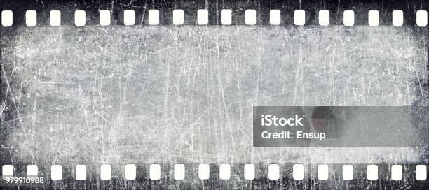 Old Filmstrip Texture Stock Photo - Download Image Now - Film Reel, Textured, Old