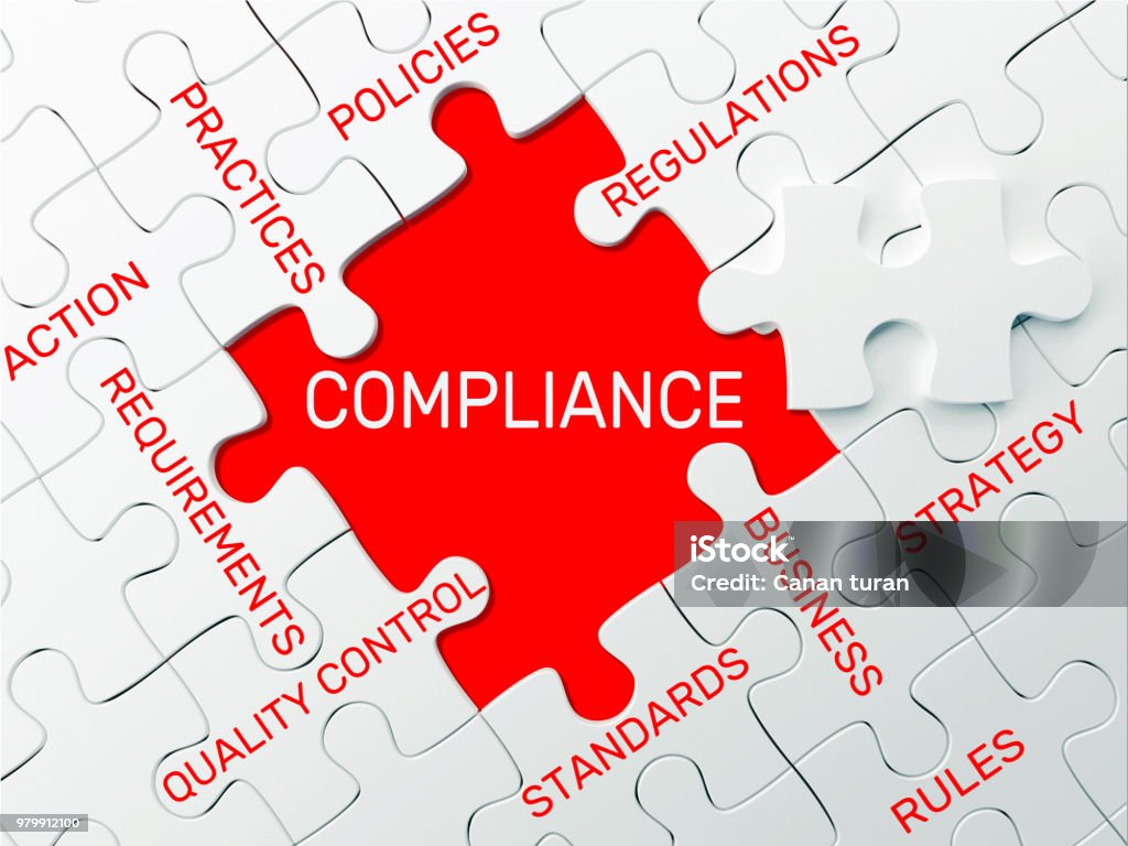 Compliance - Puzzle concept Obedience Stock Photo