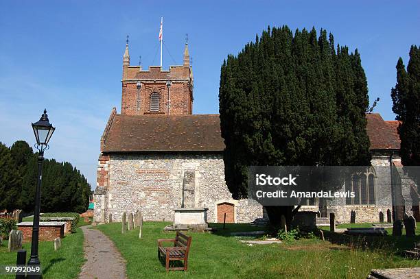 All Saints Parish Church Odiham Hampshire Stock Photo - Download Image Now - Bench, Cemetery, Church