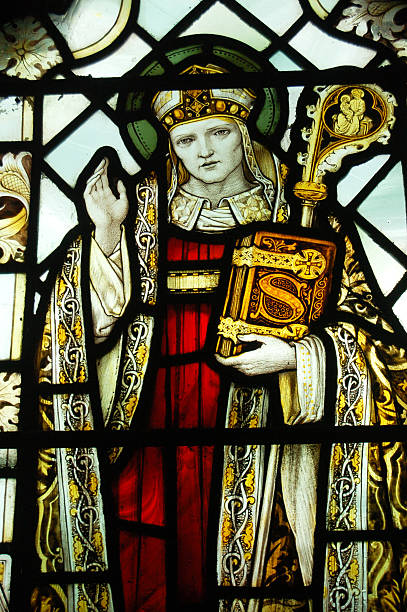 istock Saint Swithin stained glass window 97992053