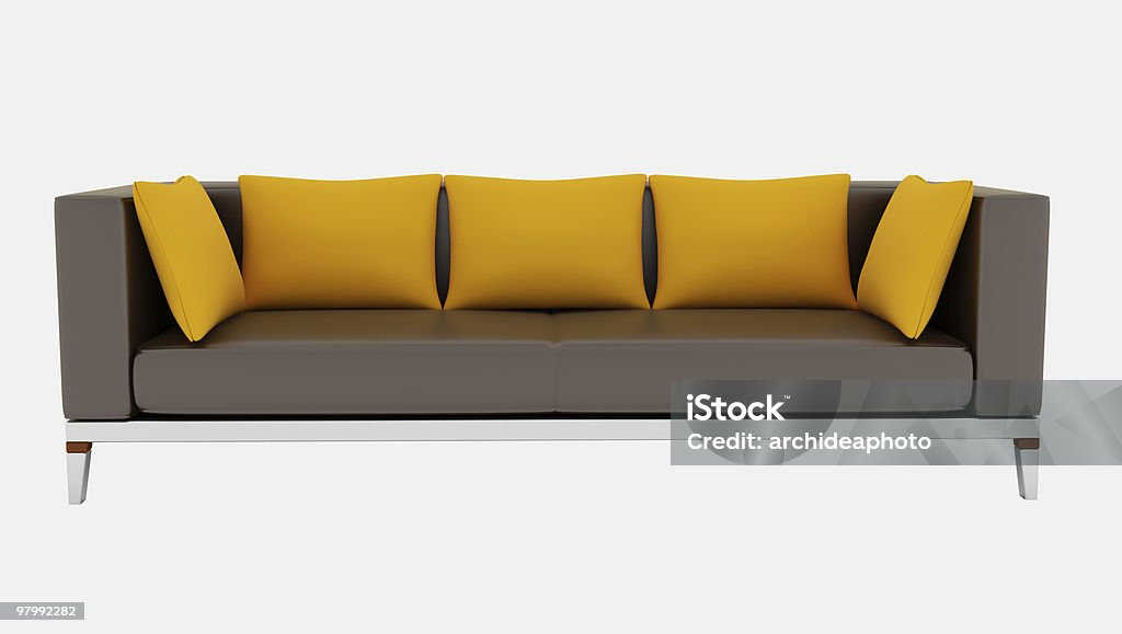 brown sofa isolated on white  Brown Stock Photo