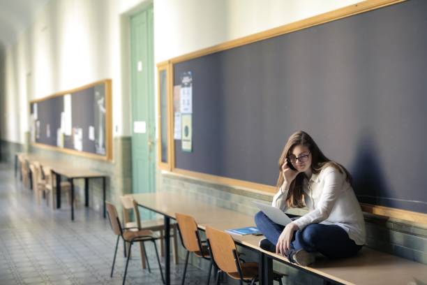 istock Tired girl at school 979931854