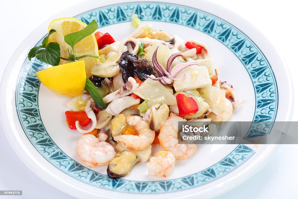 Seafood combinations.  Abundance Stock Photo