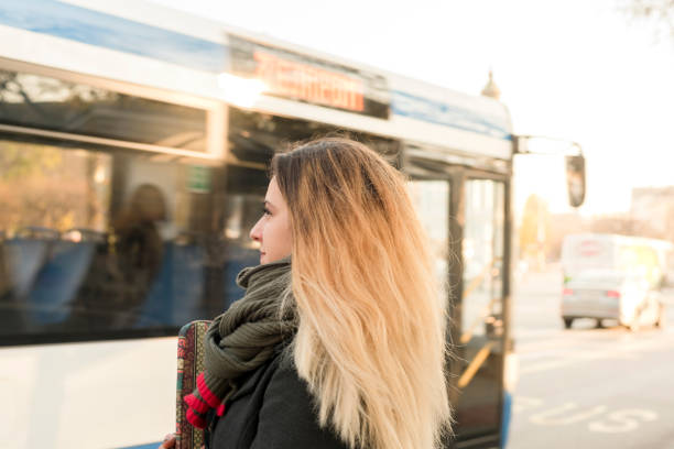 istock Young lady waiting for the bus 979940172