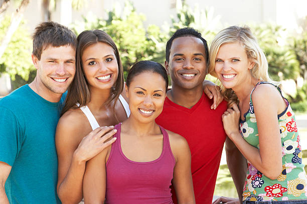 istock Group Of Young Friends Having Fun 97994334