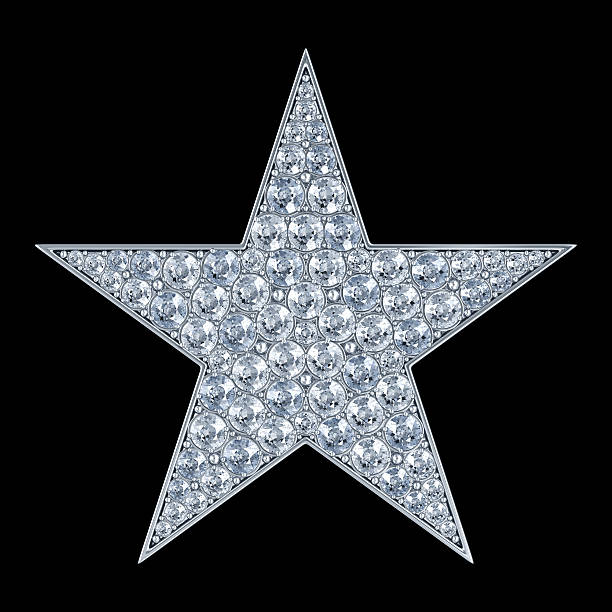 Star on stainless steel, Metal texture background