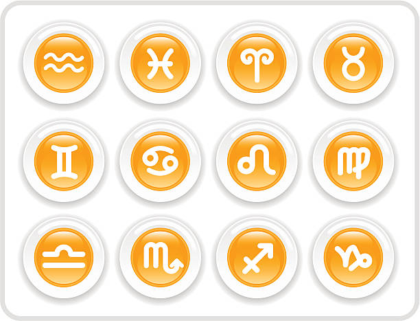 zodiac-icons - fire sign computer icon symbol stock-grafiken, -clipart, -cartoons und -symbole