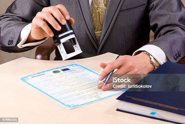 Notary Seal Stock Photo - Download Image Now - General Power Of Attorney, Authority, Certificate