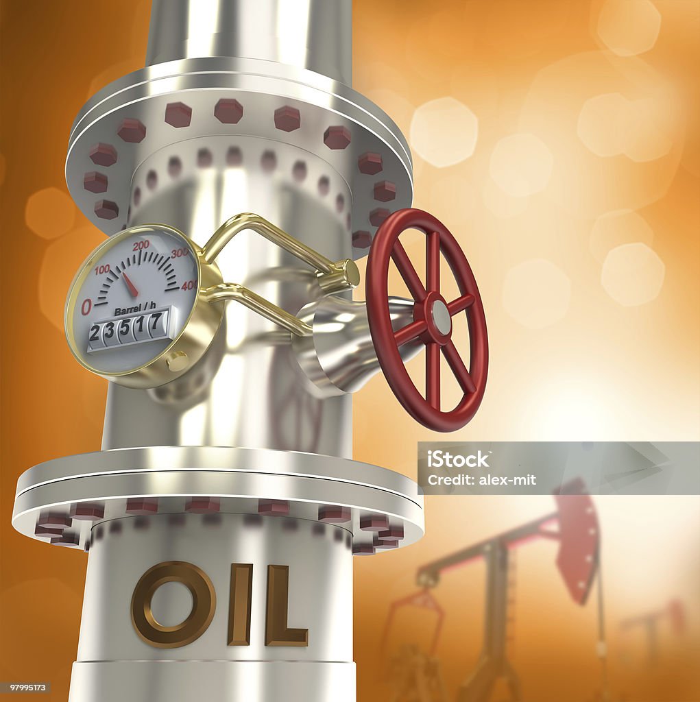 pipeline de pétrole de fond - Photo de Acier libre de droits