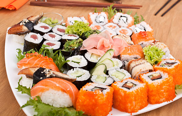istock big colorful sushi set 97995234