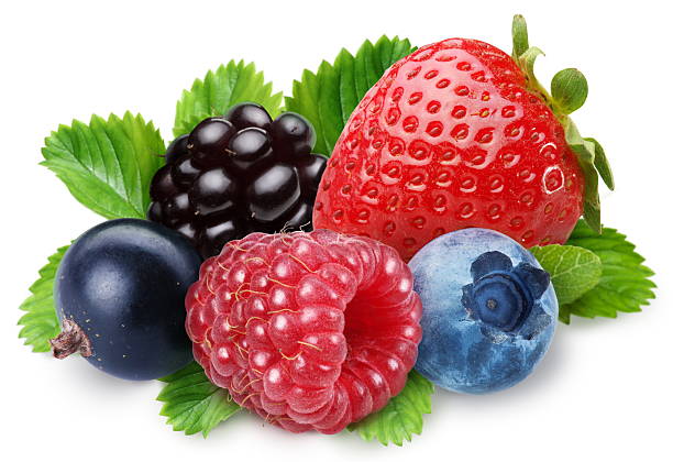 istock Handful of berries in different colors 97995309
