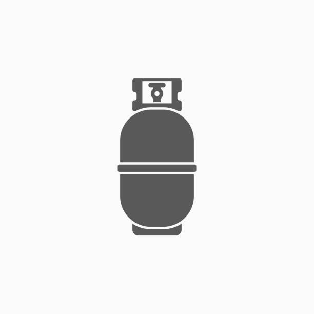 ilustrações, clipart, desenhos animados e ícones de ícone de garrafa de gás - gás lp